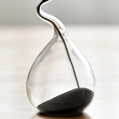 Curved Black Hourglass Ornament