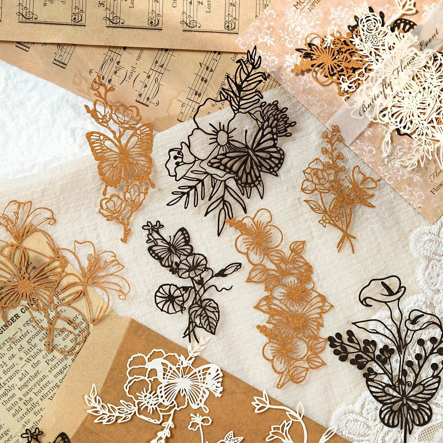 Vintage Hollow Flower Paper