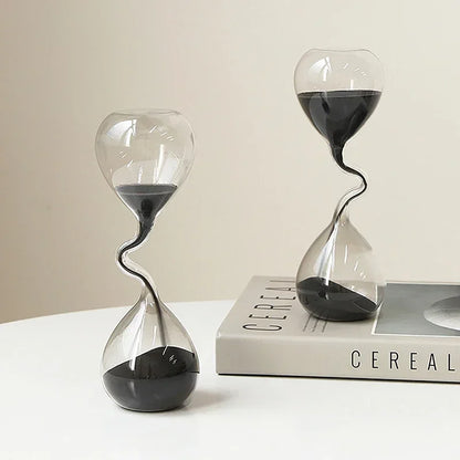 Curved Black Hourglass Ornament