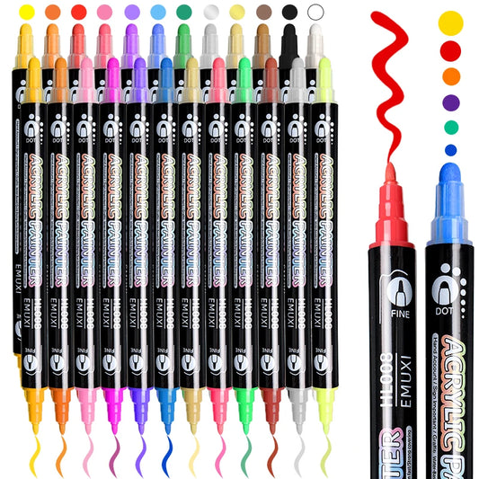 Dual Tip Acrylic Markers.