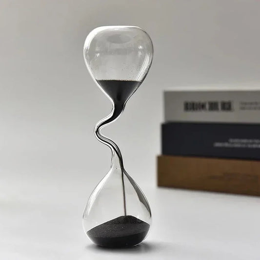 Curved Black Hourglass Ornament