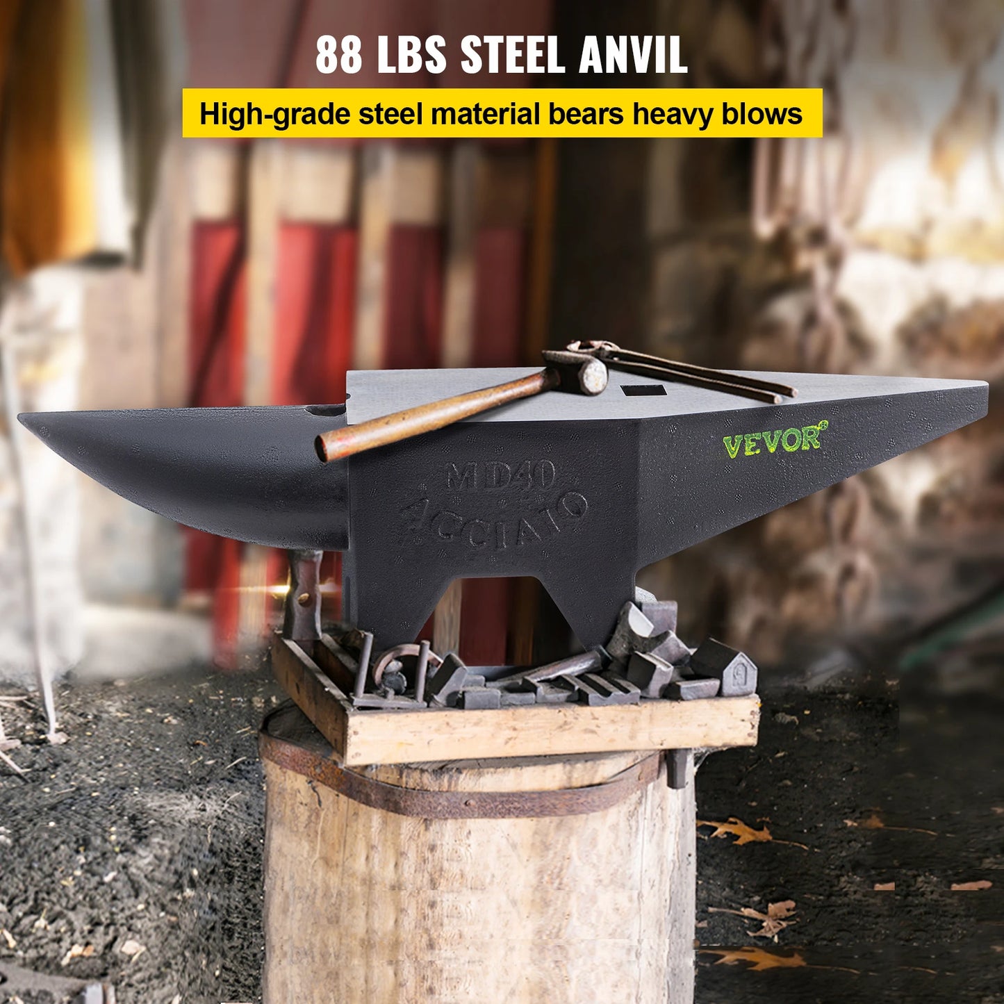 Single-Horn Steel Anvil