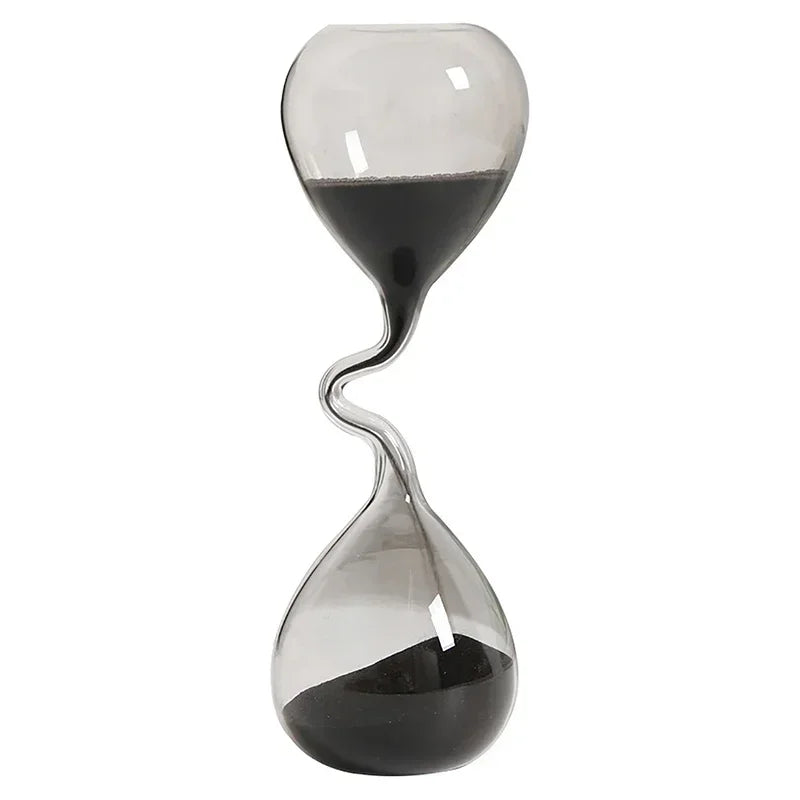 Curved Black Hourglass Ornament