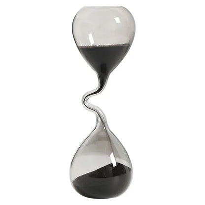Curved Black Hourglass Ornament