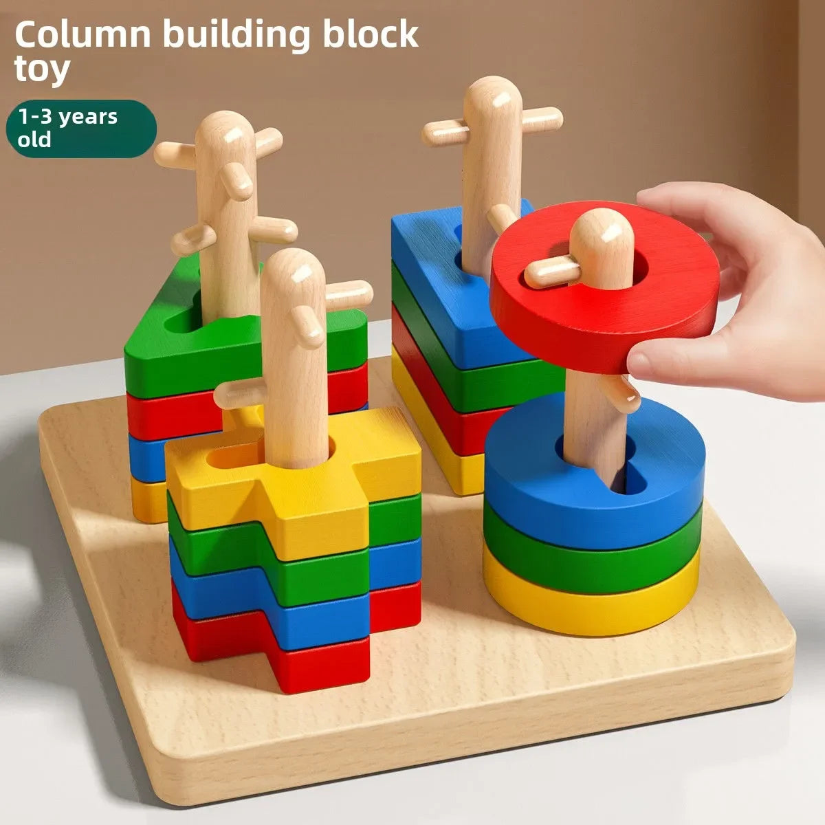 Wooden Sorting & Stacking Toy