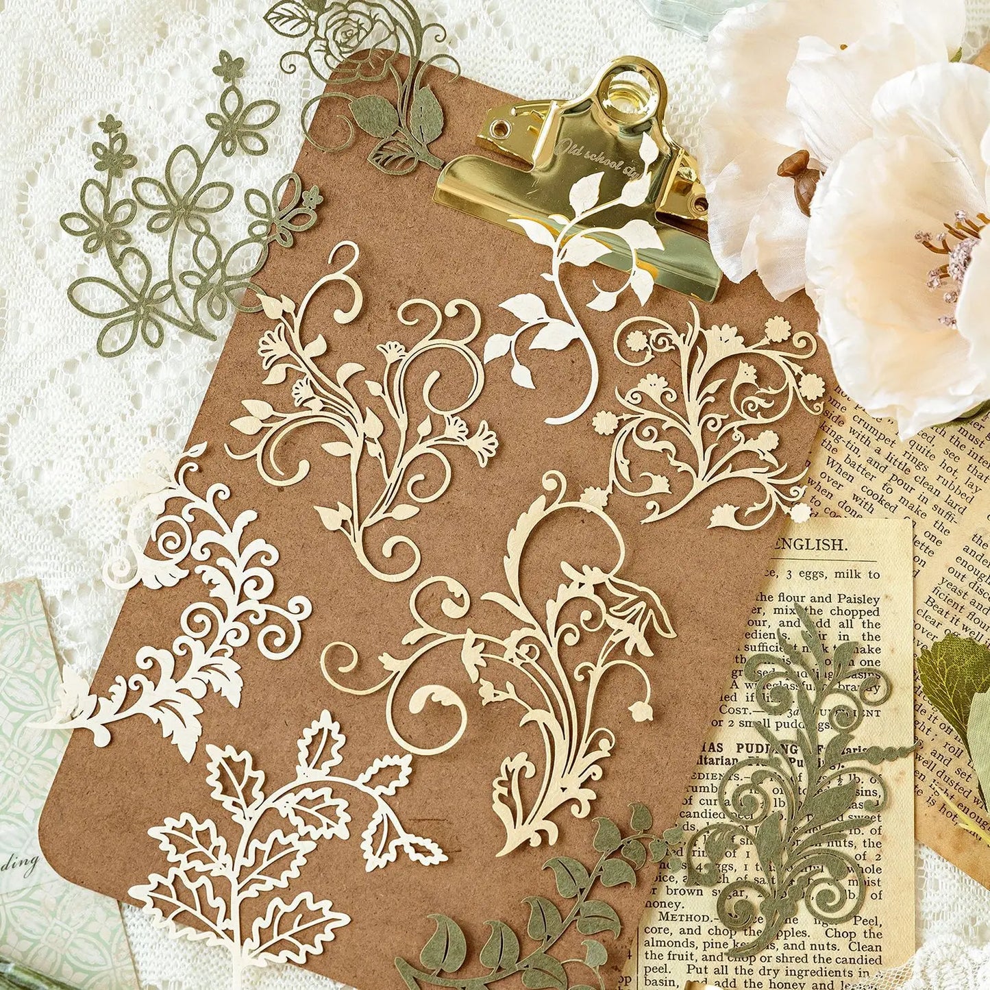 Vintage Hollow Flower Paper