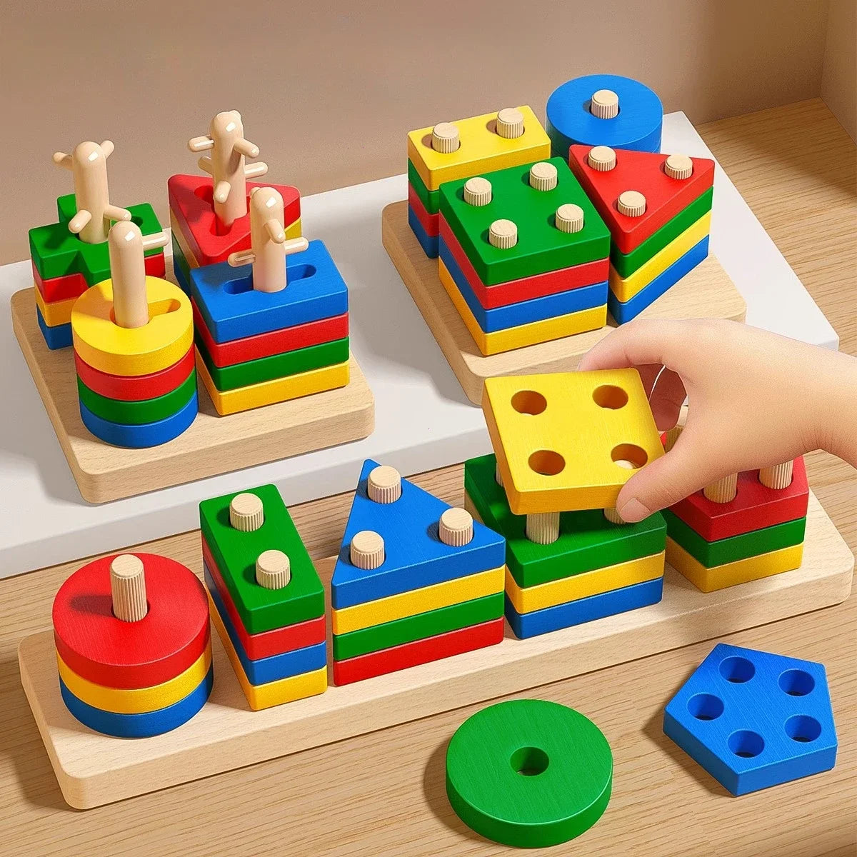 Wooden Sorting & Stacking Toy