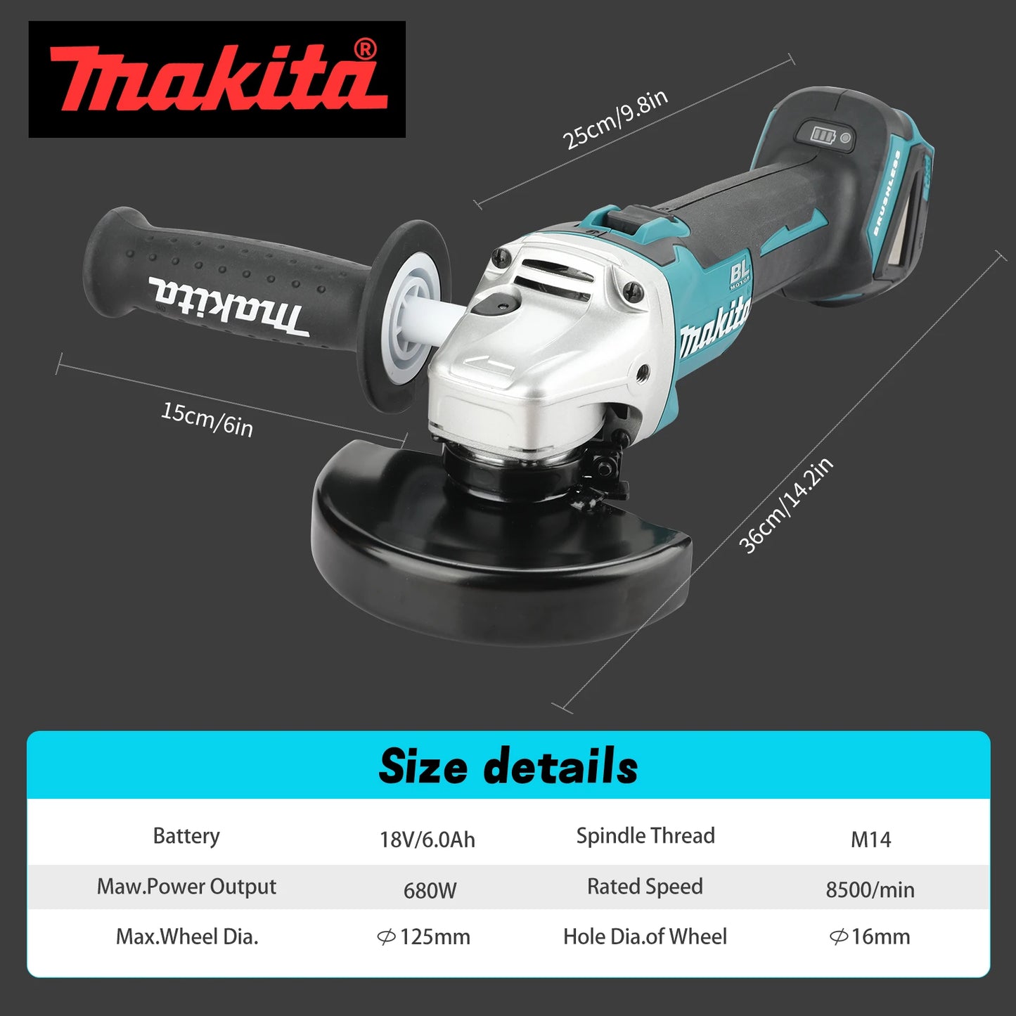Makita 18V Cordless Grinder